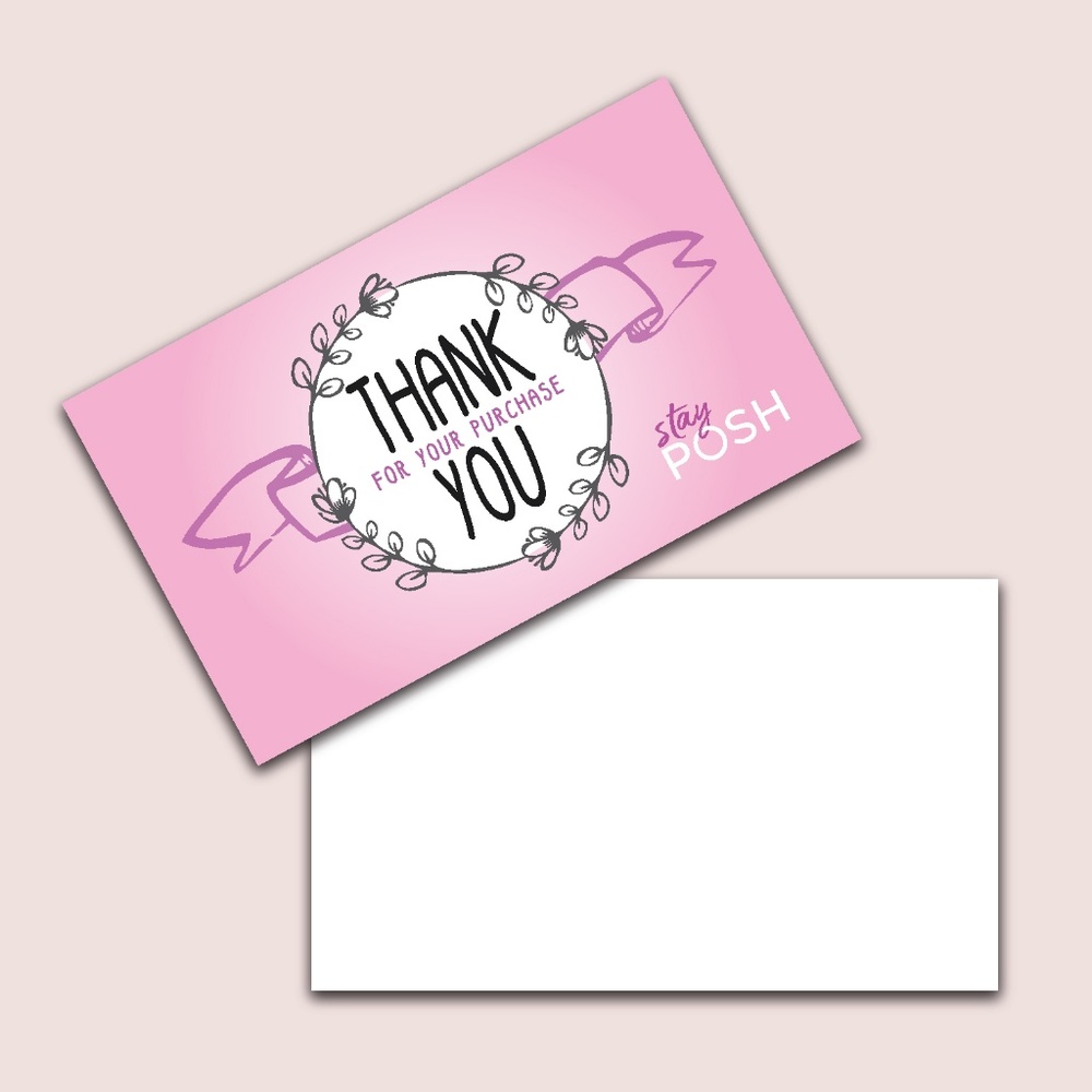 Posh Thank You Cards - Small (50) - Picture 2 of 4
